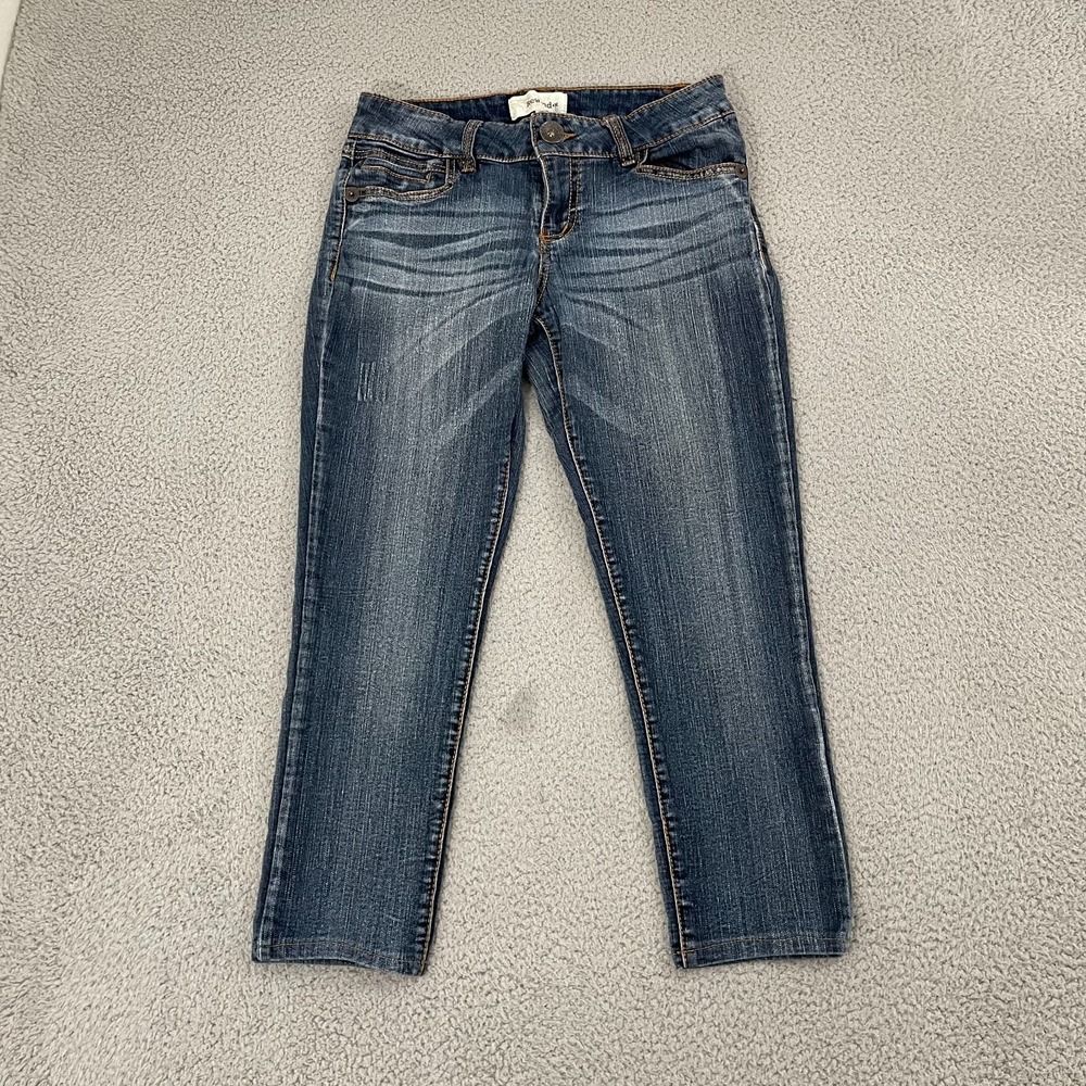 Rewind Denim Capris Juniors 13 Dark Wash Y2K Mid Rise Jeans